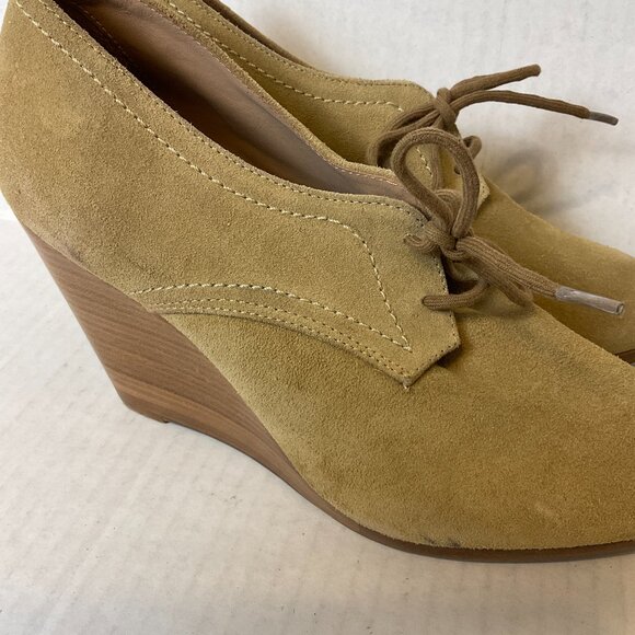 Jack Rogers Pima Ankle Boots Wedge Lace-Up 9 Khaki - Picture 7 of 11